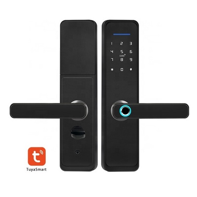 Tuya Or TTlock WiFi App Smart Door Lock Biometric Deadbolt Lock Fingerprint Door Handle Digital Fechadura Keyless Lock