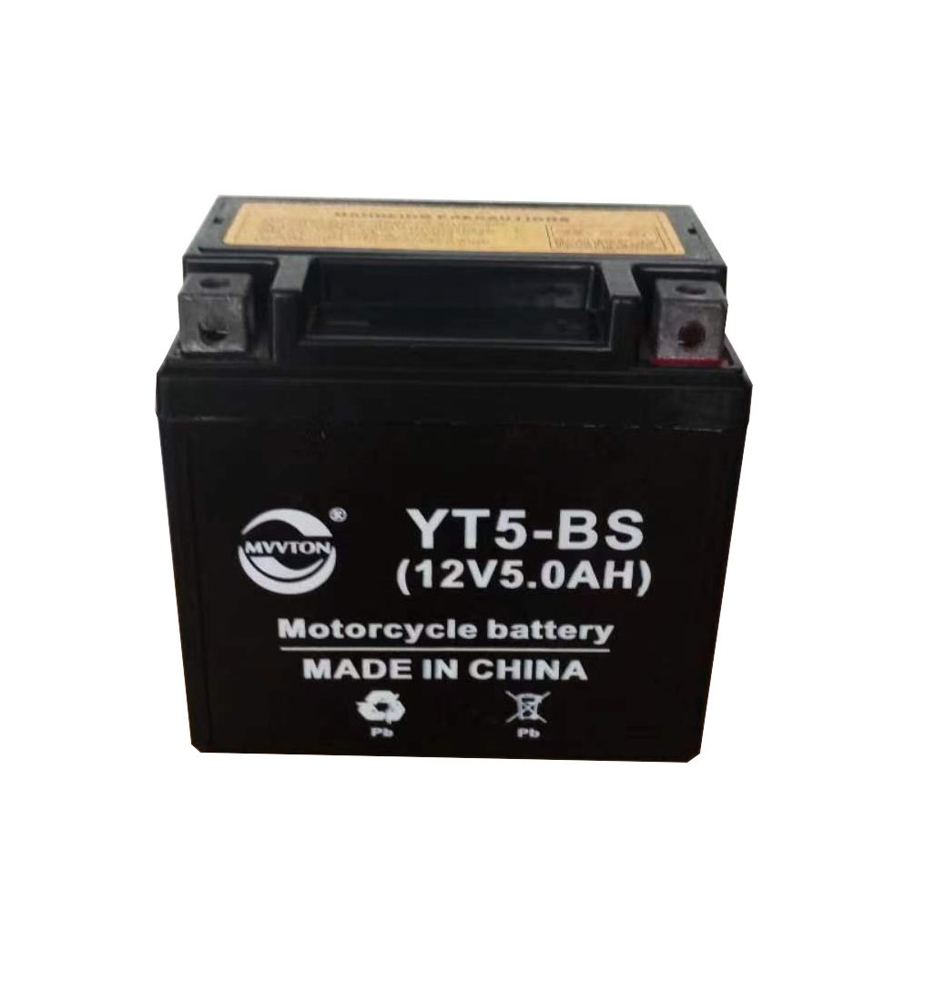 YT5 12V5AH Maintenance-Free Lead Acid Battery Accessories for Motorcycle Consumer Electronics Application