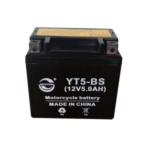 YT5 12V5AH Maintenance-Free Lead Acid Battery Accessories for Motorcycle Consumer Electronics Application