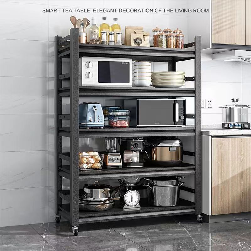 134 50*30*160 Kitchen shelves Floor to floor multi-layer microwave oven Multi-functional storage balcony storage shelves