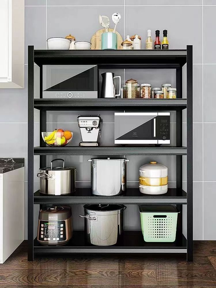 134 50*30*160 Kitchen shelves Floor to floor multi-layer microwave oven Multi-functional storage balcony storage shelves