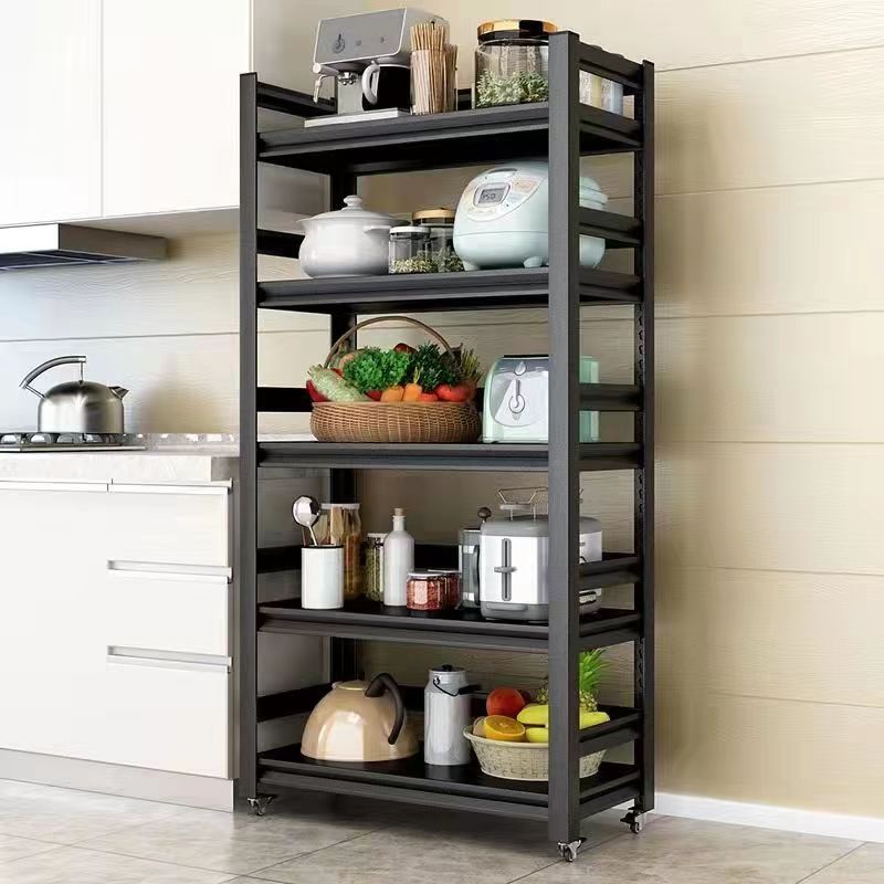 134 50*30*160 Kitchen shelves Floor to floor multi-layer microwave oven Multi-functional storage balcony storage shelves