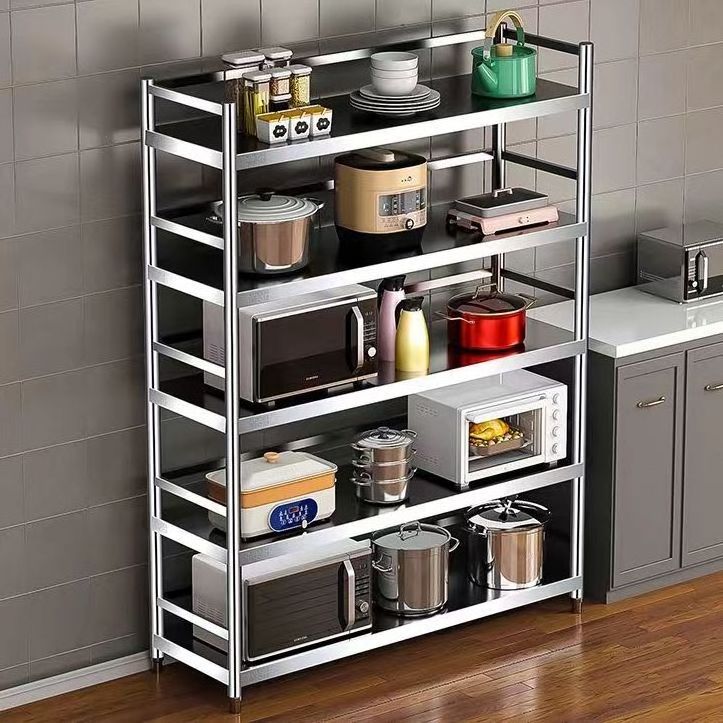 837 100 * 30 * 175 stainless steel fence multi-layer shelf home balcony kitchen office shelving