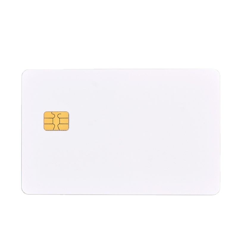 CR80 PVC Plastic With Chip SLE4442 SLE4428 Custom White 2 Track HICO Gray Magnetic Stripe Contact Smart IC Card For Payment