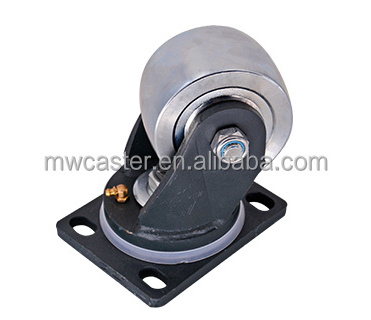 MW factory 8 inch  200mm 3 tons  metal  trolley swivel brake  heavy duty caster wheel wholesales for machine