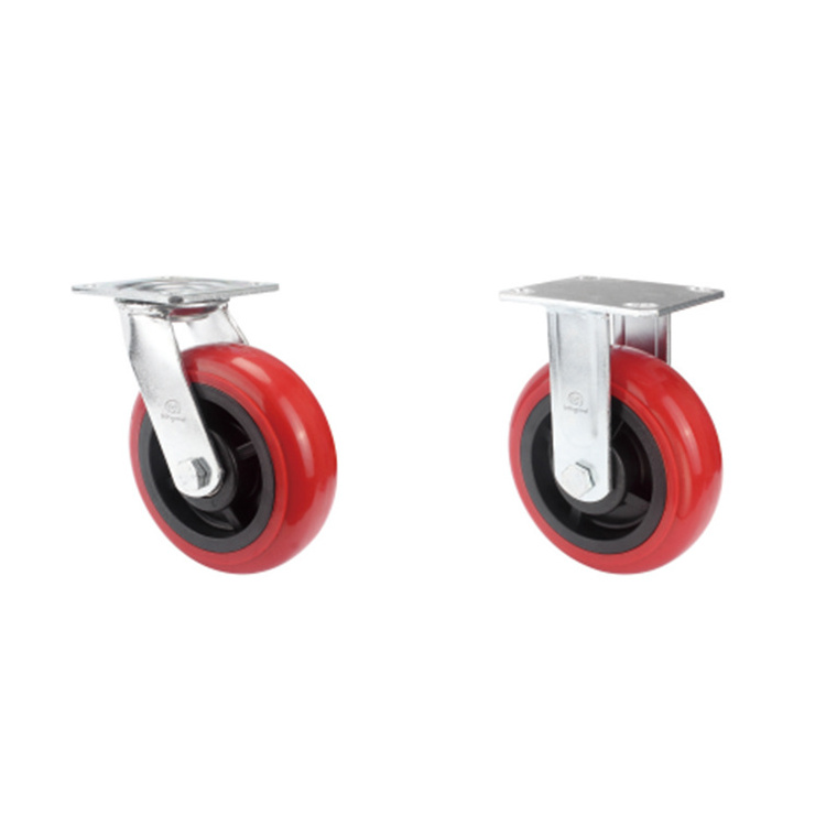 Wholesale Red Manufacturer Removable Swivel Fixed Industrial  Caster