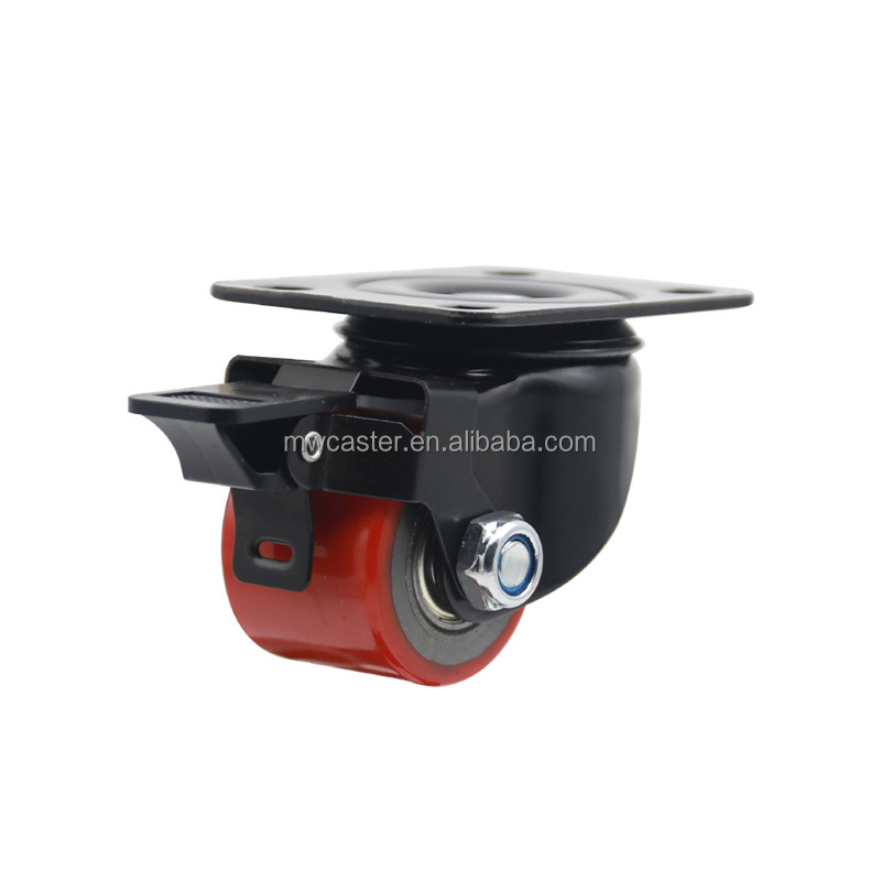 MW caster Load Capacity 250kg 2 inch Machine Low Gravity Nylon Caster 50mm Iron Core PU heavy duty Caster Wheel