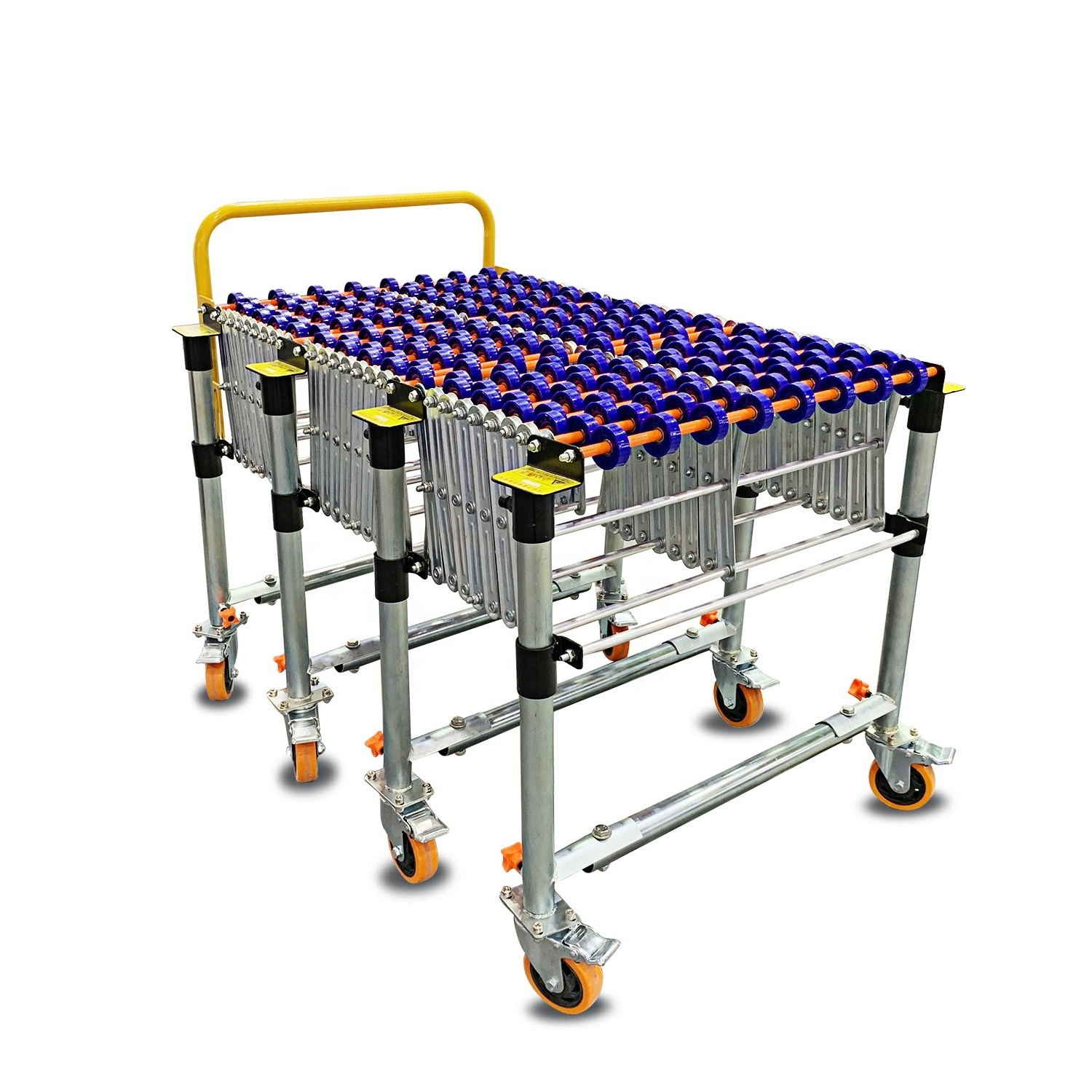 Factory Direct Sale Standard Size V  Stainless Steel Gravity Pallet Split Top Transfer Skate Single Roller  Conveyor