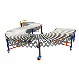 Unpowered Roller Conveyor Industrial Flexible Skate Wheel System For Warehouse Custom Line 40mm Pallet Staless Roller Conveyor