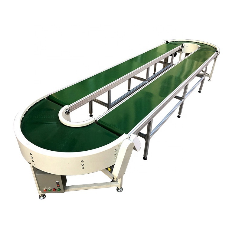 Small PVC PU Food Grade Rubber Conveyer Belt System Stainless Steel Belt Ccurve Conveyors Industrial Belt Conveyor Machine