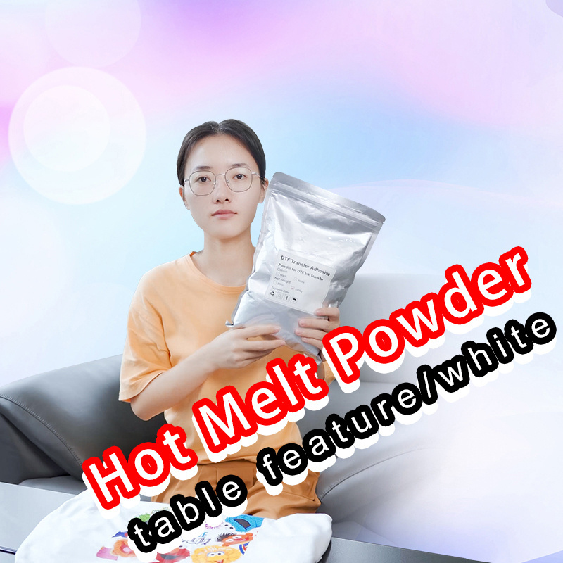 MWEI 1KG/Bag DTF Hot Melt Powder TPU PU Black Adhesive H6501 Dtf Powder For DTF Heat Transfer Printing