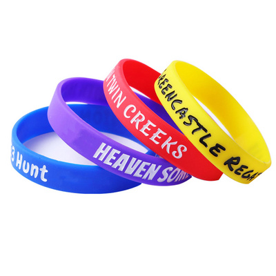 Free Design Custom Sports Wristband High Quality Rubber Bracelet Elastic Silicone Wristband