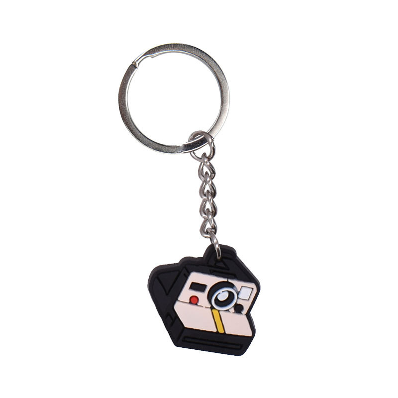 Creative And Environmentally Friendly Simple Soft Rubber Keychain Customized Cartoon Logo Camera Pvc Soft Rubber Keychain