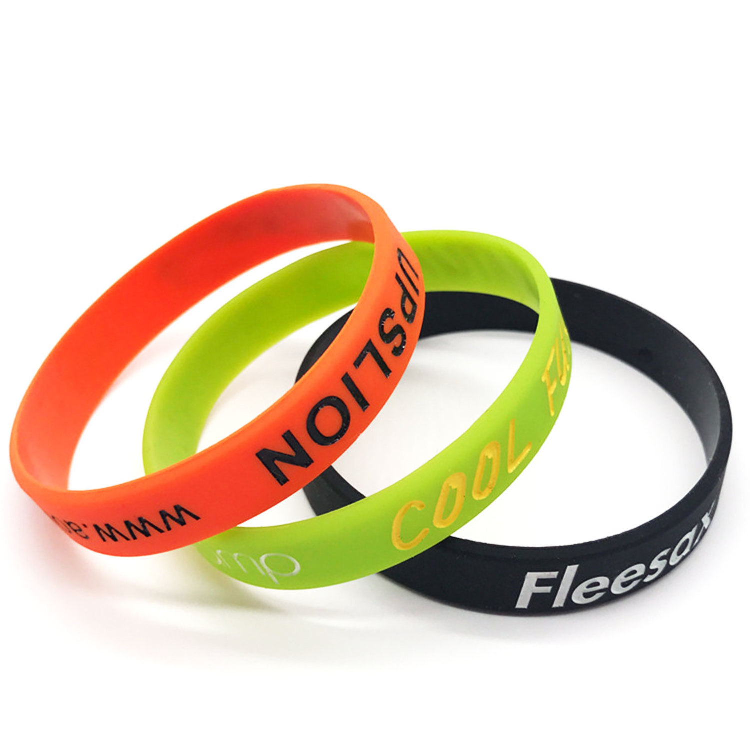 Free Design Custom Sports Wristband High Quality Rubber Bracelet Elastic Silicone Wristband