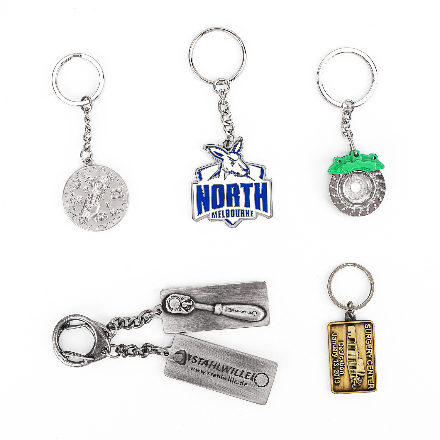 Cross Border Creative Cute Metal Keychain Customized Logo Car Keychain Personalized Logo Zinc Alloy Keychain