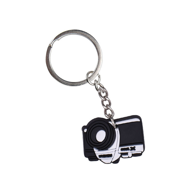 Creative And Environmentally Friendly Simple Soft Rubber Keychain Customized Cartoon Logo Camera Pvc Soft Rubber Keychain