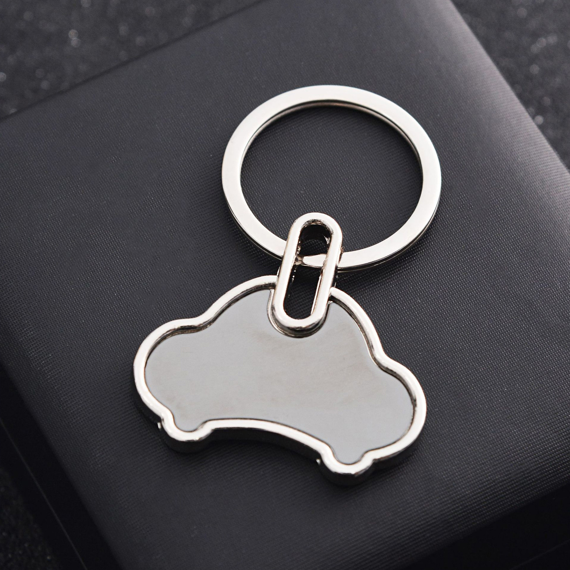 Advertising Promotional Gift Metal  Laser Engraving Keychain Logo Zinc Alloy Keychain Blank Keychain