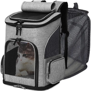 Super Ventilated Design Airline Approved Expandable Pet Carrier Backpack for Cats Traveling/Hiking /Camping