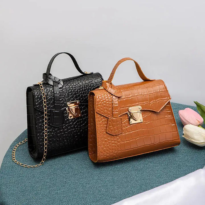 2024 New Fashion Handbag Messenger Bag Crocodile Embossed Shoulder Bag Women's Crossbody Bags