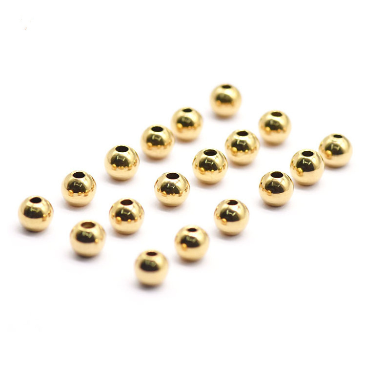 2/3/4/5/6/8/10/12mm Loose Bead Gold Silver Plated Spacer Bead 316L Stainless Steel Beads for Jewelry Findings & Components