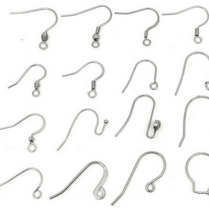 Wholesale Silver Rose Gold Plated Stainless Steel Earring Hooks Ear Wires for Jewelry Findings & Components DIY Accessories