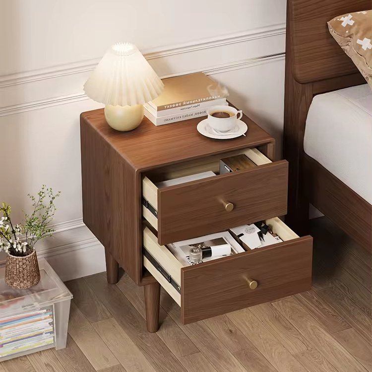 Nordic simple solid wood bedside table bedroom small home storage locker bedside cabinet modern nightstand