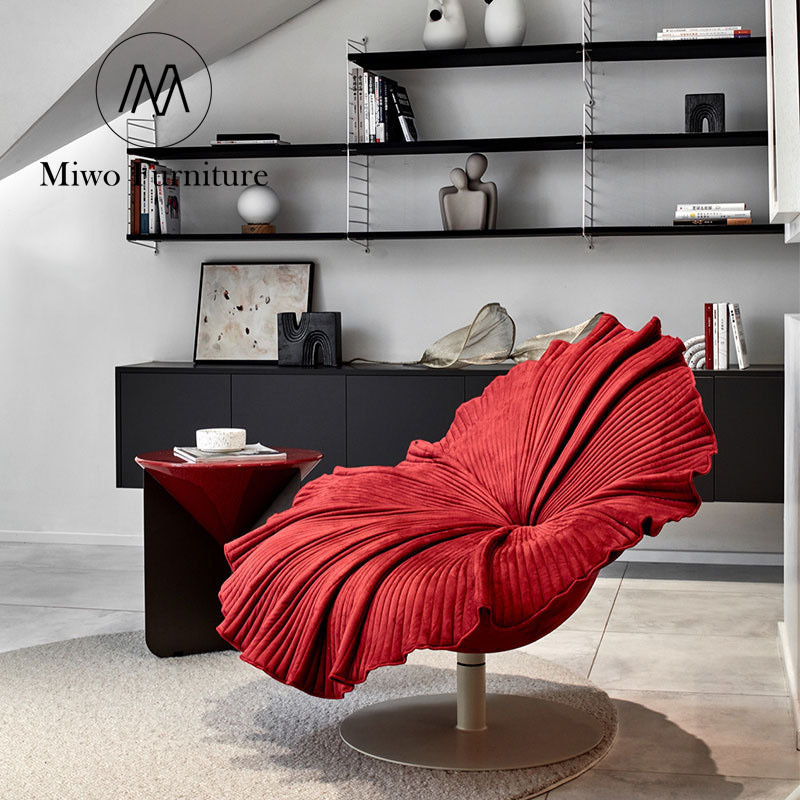 Living Room Lounge Chairs Modern Leisure For Sofa Velvet Flower Single Office Luxury Metal Base Indoor Arm Swivel Chair