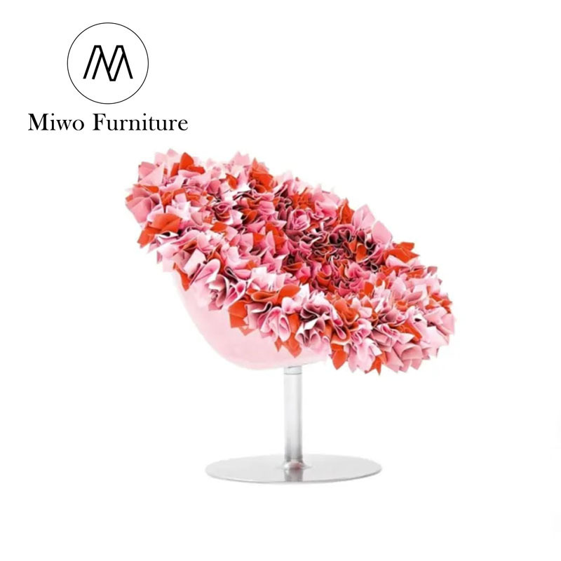 Modern creative living room furniture swivel flower colored leisure chair egg shape lounge chair for petal single sofa