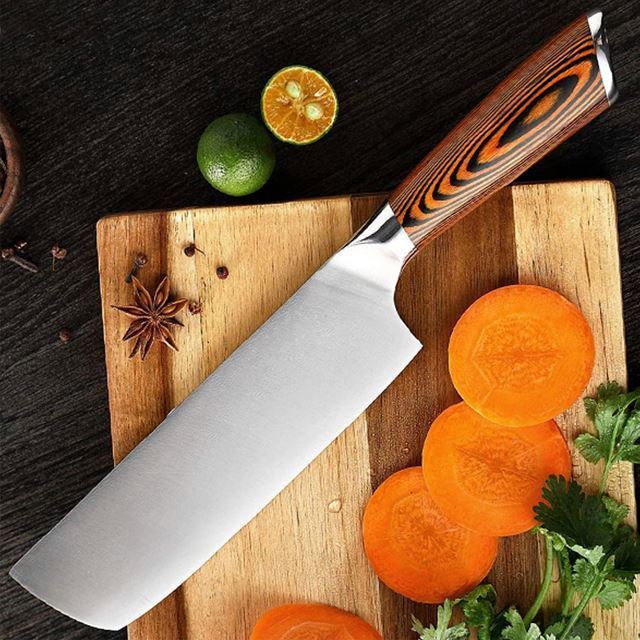 manufacturers  wholesale high quality 5CR15 stainless steel kitchen knife 7INCH japan cleaver knife household kitchen supplies