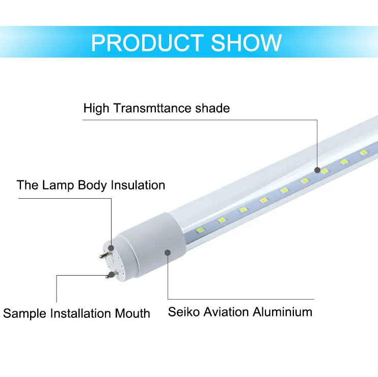 2ft 4ft Lighting led Tubes housing Fluorescent Fixture 18W Integrated T5 light fixture 3000 lumen Light T8 LED Tube led batten