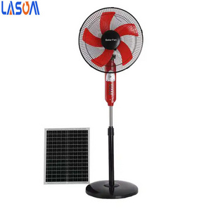 Hot Sale Cooling rechargeable solar fan solar stand fan solar table fan with bulb smart control Outdoor Portable Solar Panel