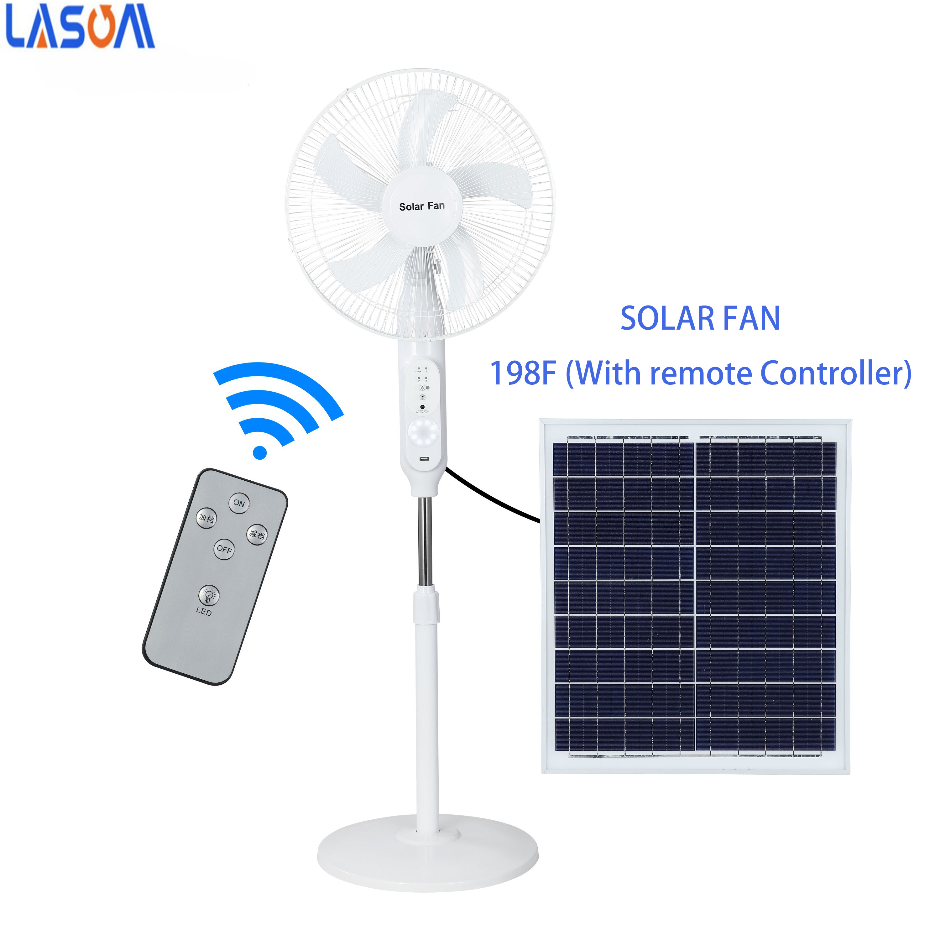 Solar Fan New Products Rechargeable Solar Panel 15W 25W Home Solar Power Fan Solar Fan 5 Speed Solar Emergency Fan 16 Inch