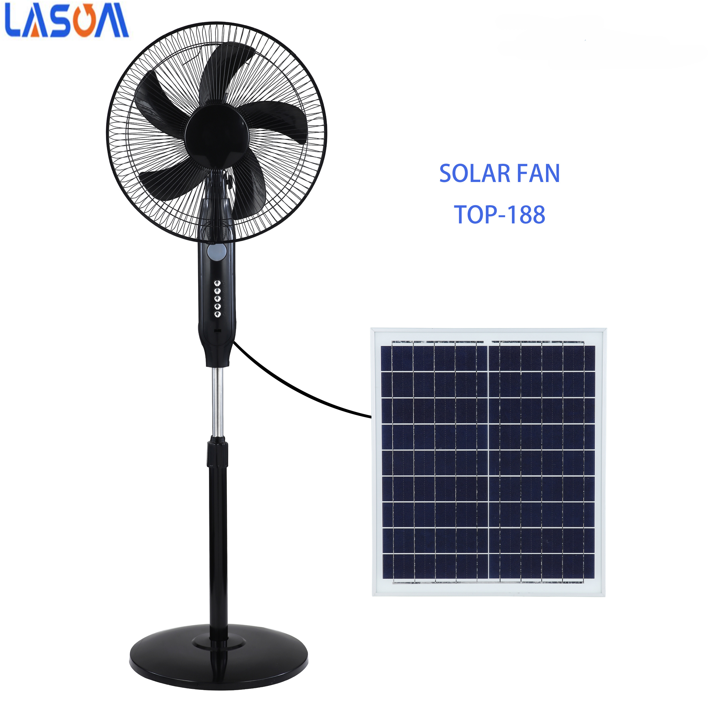 Solar Fan New Products Rechargeable Solar Panel 15W 25W Home Solar Power Fan Solar Fan 5 Speed Solar Emergency Fan 16 Inch