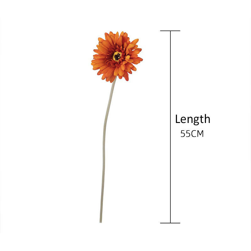 Wholesale Cheap Autumn Decoration Single Branch Silk Gerbera Daisy Artificial Flowers for Home Decor