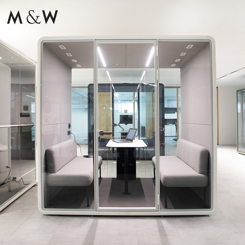 M&W Factory direct supply oem odm sound insulation soundproof booth meeting pods sound proof phone booths meeting pods for sale