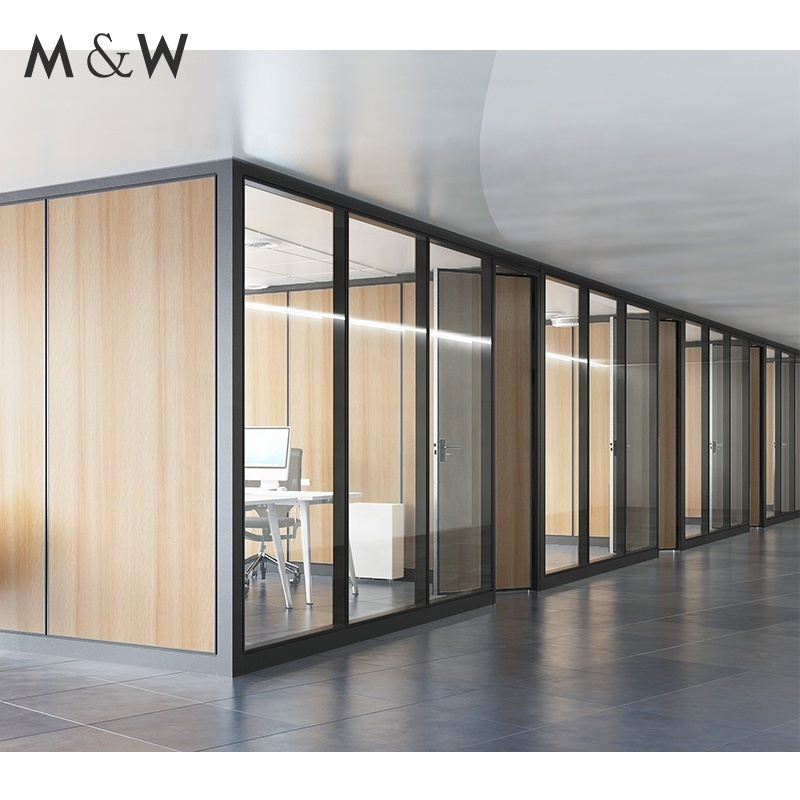 Manufacturer Factory Wholesale Full Height Furniture Soundproof Glass Wall Office Partition