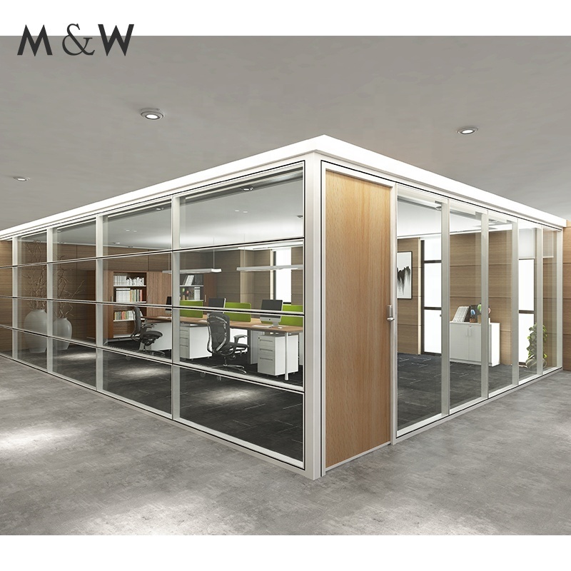 Manufacturer Factory Wholesale Full Height Furniture Soundproof Glass Wall Office Partition