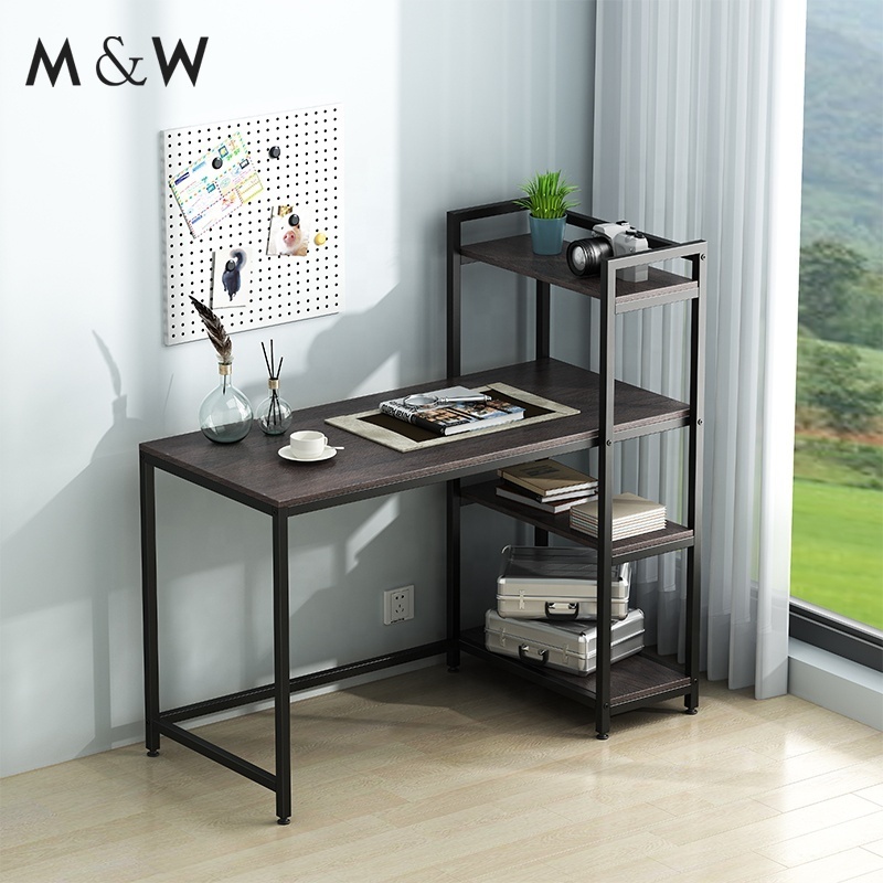 Nordic simple home office desk writing computer desk with book shelve