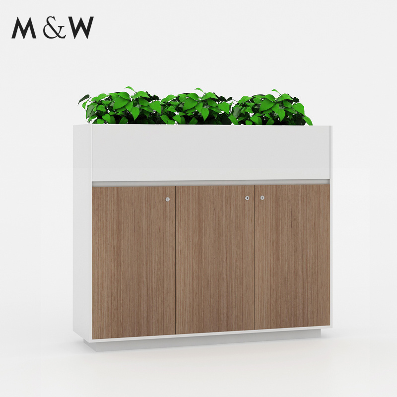 New design wooden door book shelves cupboards locker drawer storage wood planter office furniture file cabinet