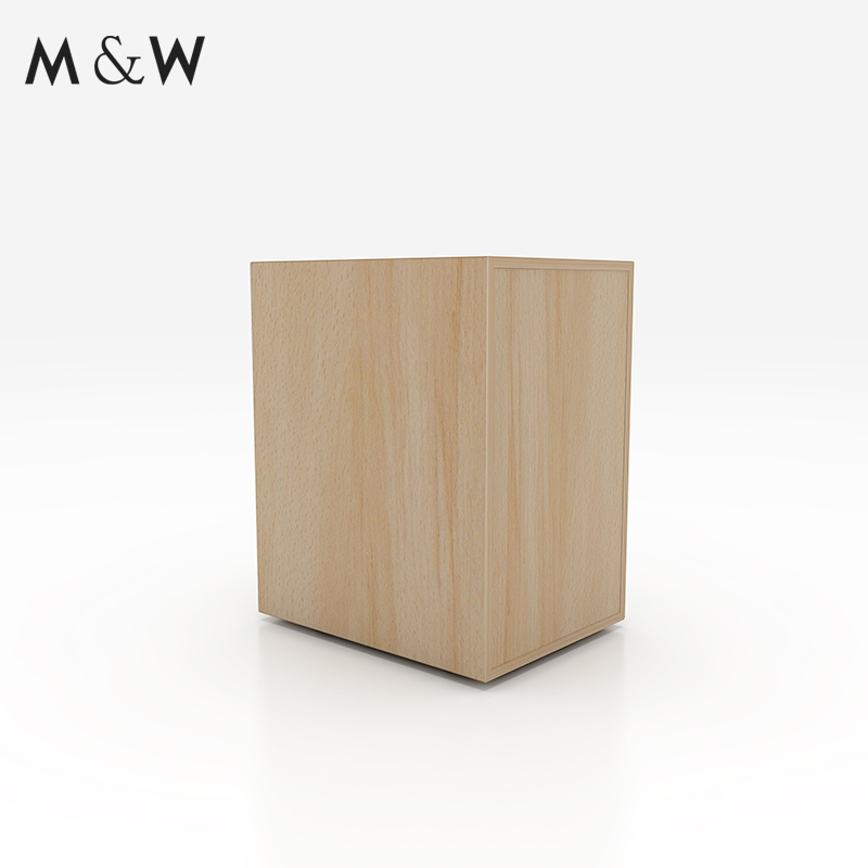 Office Equipment round edge steel 3 drawer mobile pedestal file wheels credenza wood storage cabinet