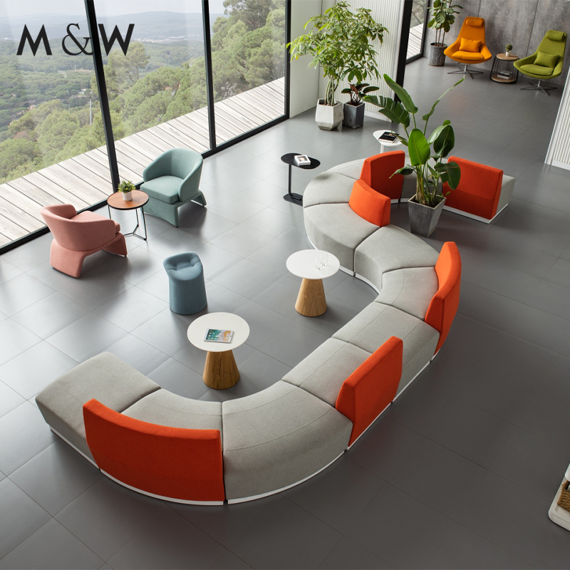 M&W Modern Office Sofa Luxury Modular Sectional sofa set furniture