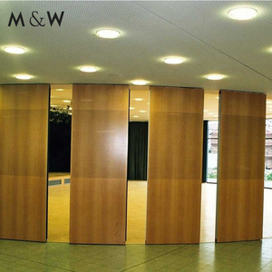 M&W Hotel Banquet Hall Movable Partition Soundproof Room Divider Sliding Folding Partition Operable Wall with Ceiling Track