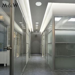 Factory Direct Sale Manufacture Partition Indoor Glazed Wall Soundproof Price Clear Glass Office Furniture