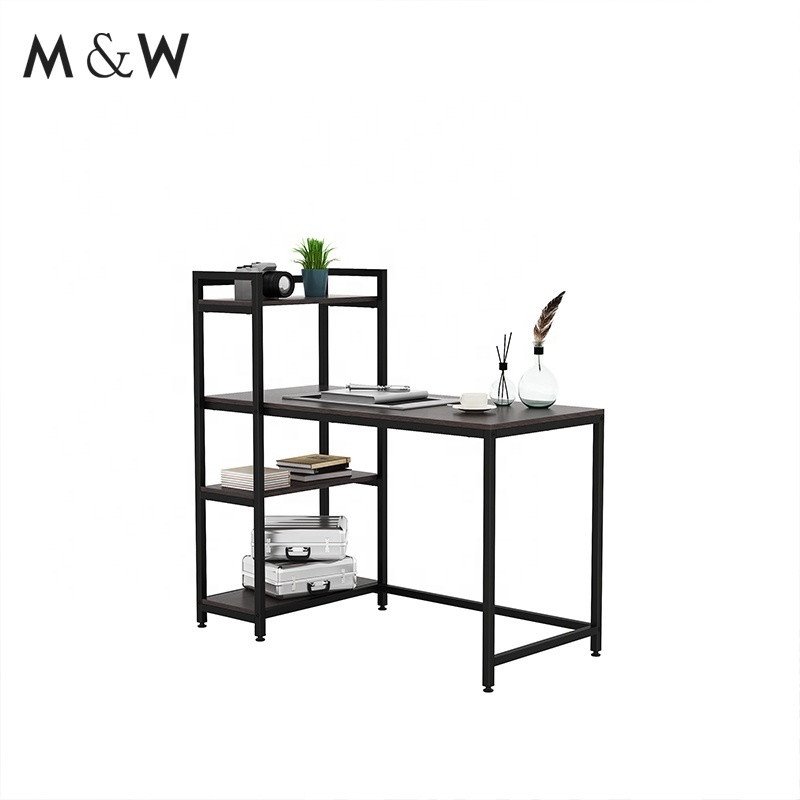 Nordic simple home office desk writing computer desk with book shelve