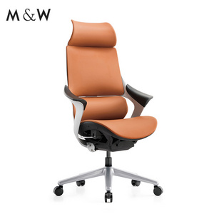 M&W manager office chair furniture ergonomic PU office desk boss executive chair with lumbar support