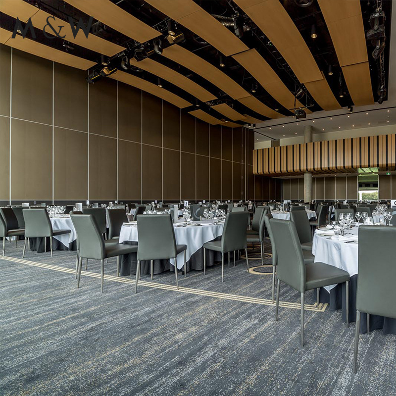 M&W Hotel Banquet Hall Movable Partition Soundproof Room Divider Sliding Folding Partition Operable Wall with Ceiling Track