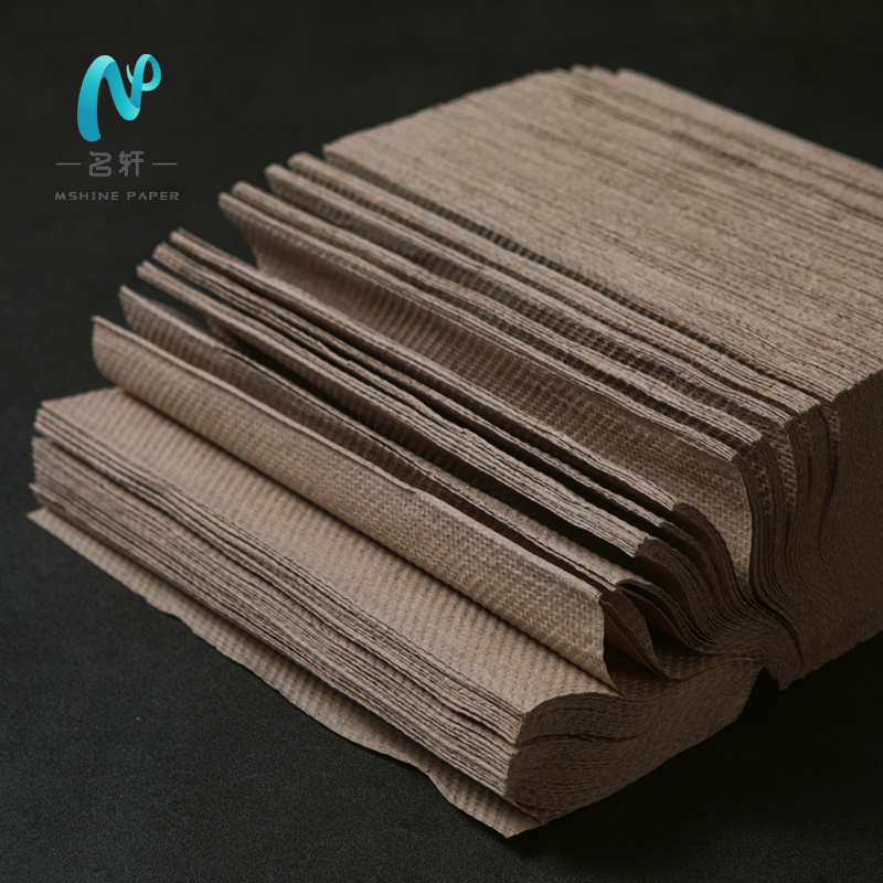 Hangzhou MingXuan Eco Friendly High Quality Multifold white brown hand paper towel