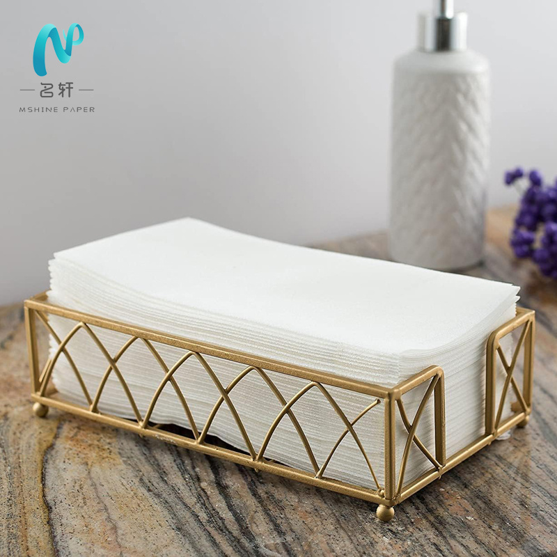 Mingxuan personalized napkins Luxury White Custom cutlery paper napkin Airlaid disposable paper napkin with logo