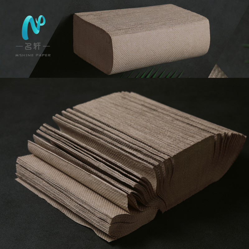 Hangzhou MingXuan Eco Friendly High Quality Multifold white brown hand paper towel