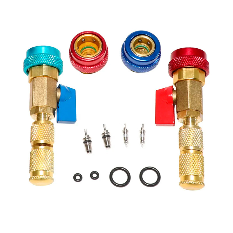 Car R134a A/C Quick Connectors Air Condition Valve Core High Low Pressure Tool For Removal And Installation